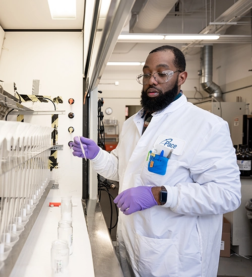 Pace Scientist working in laboratory.