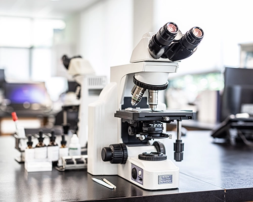 Microscope in laboratory. Pace Services for Environmental Consulting. Environmental Consulting, Environmental Testing, Environmental Testing and Analysis, Environmental lab services.